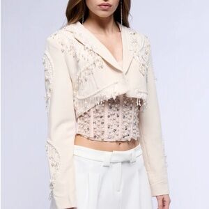 MERMAIDCORE CROPPED BLAZER - 1X